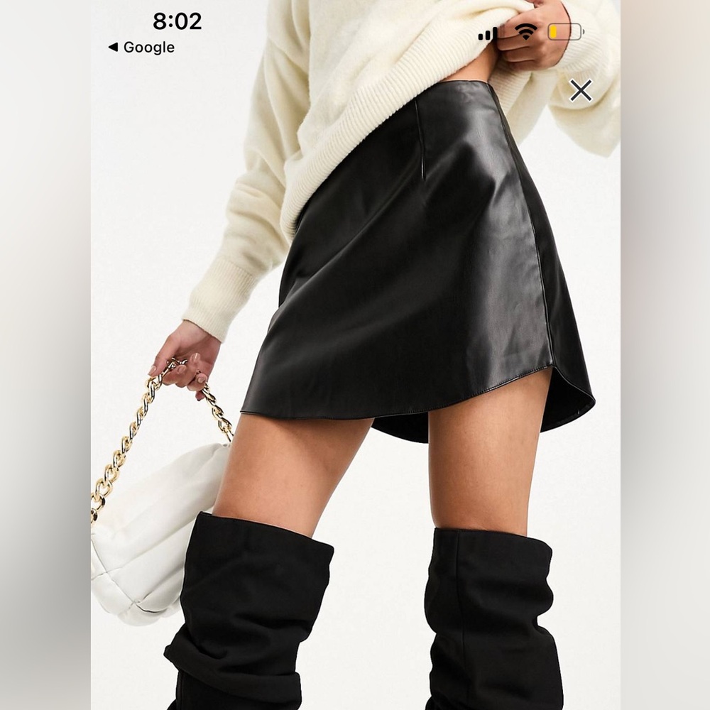 Faux leather A Line Skirt